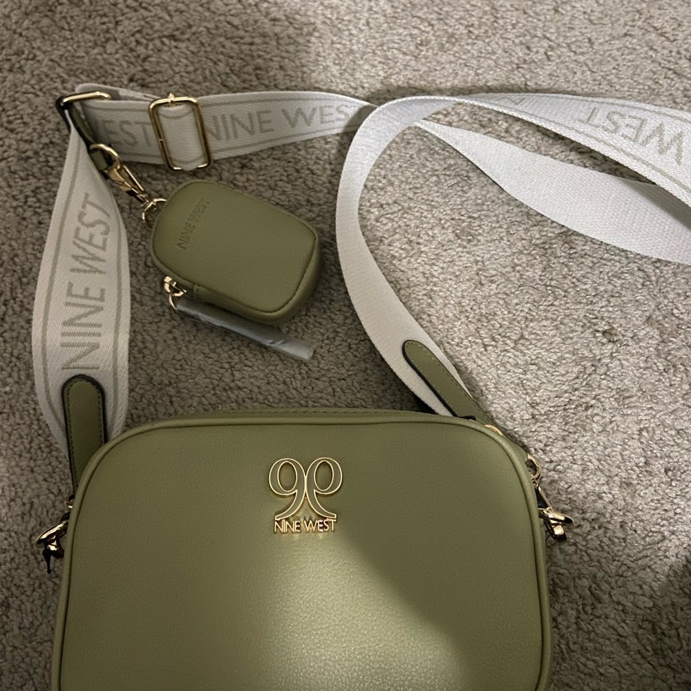 New Nine West Olive Crossbody Bag